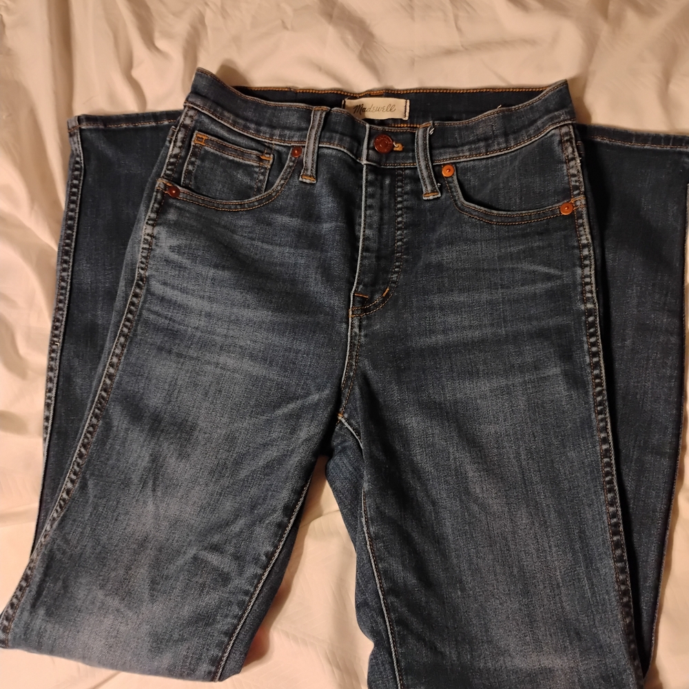Madewell Dark Blue Straight Leg Jeans